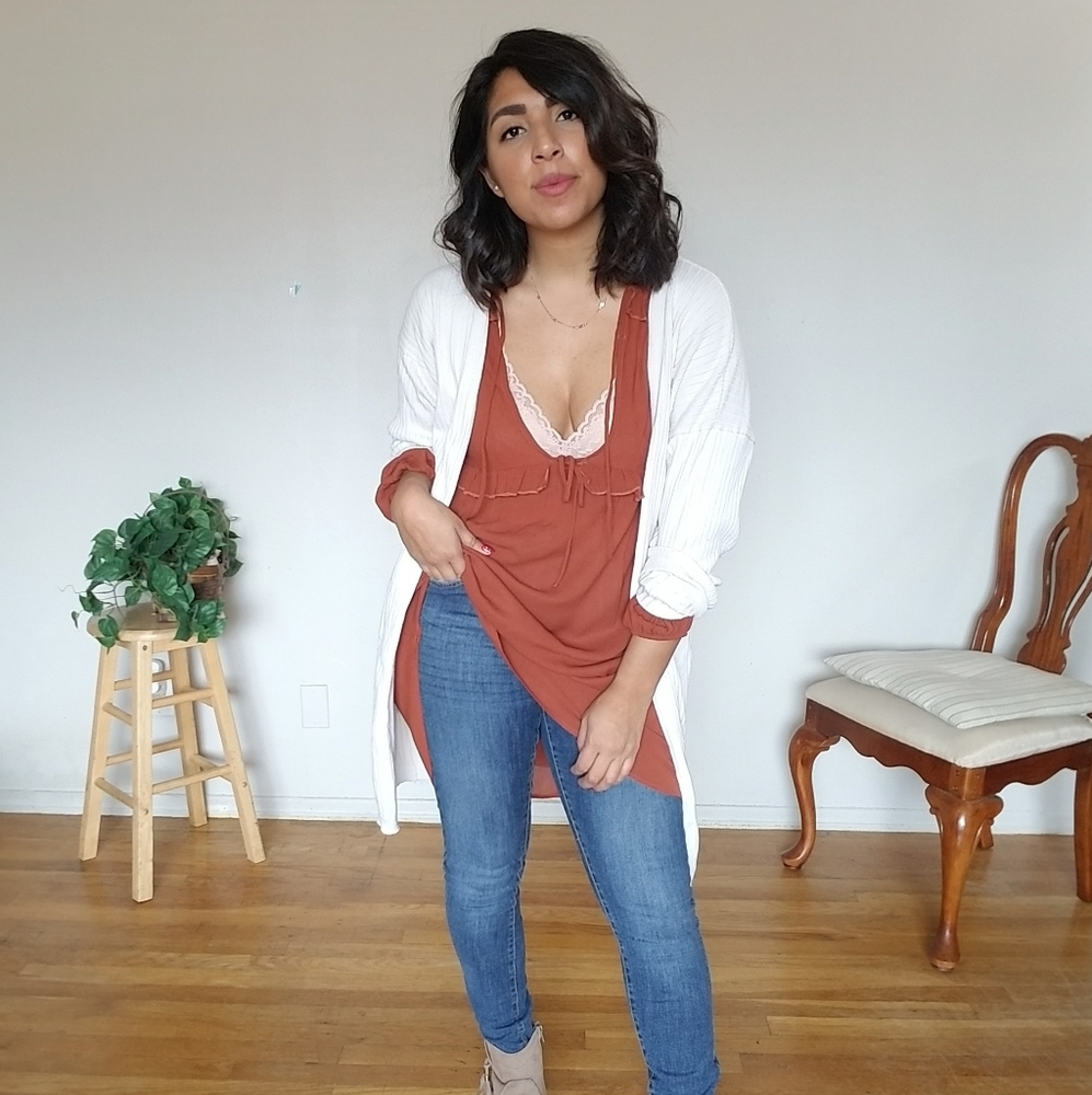 ✨️LAST ONE ✨️WALK THE WALK RUST ORANGE TUNIC DRESS - Picture 4 of 6